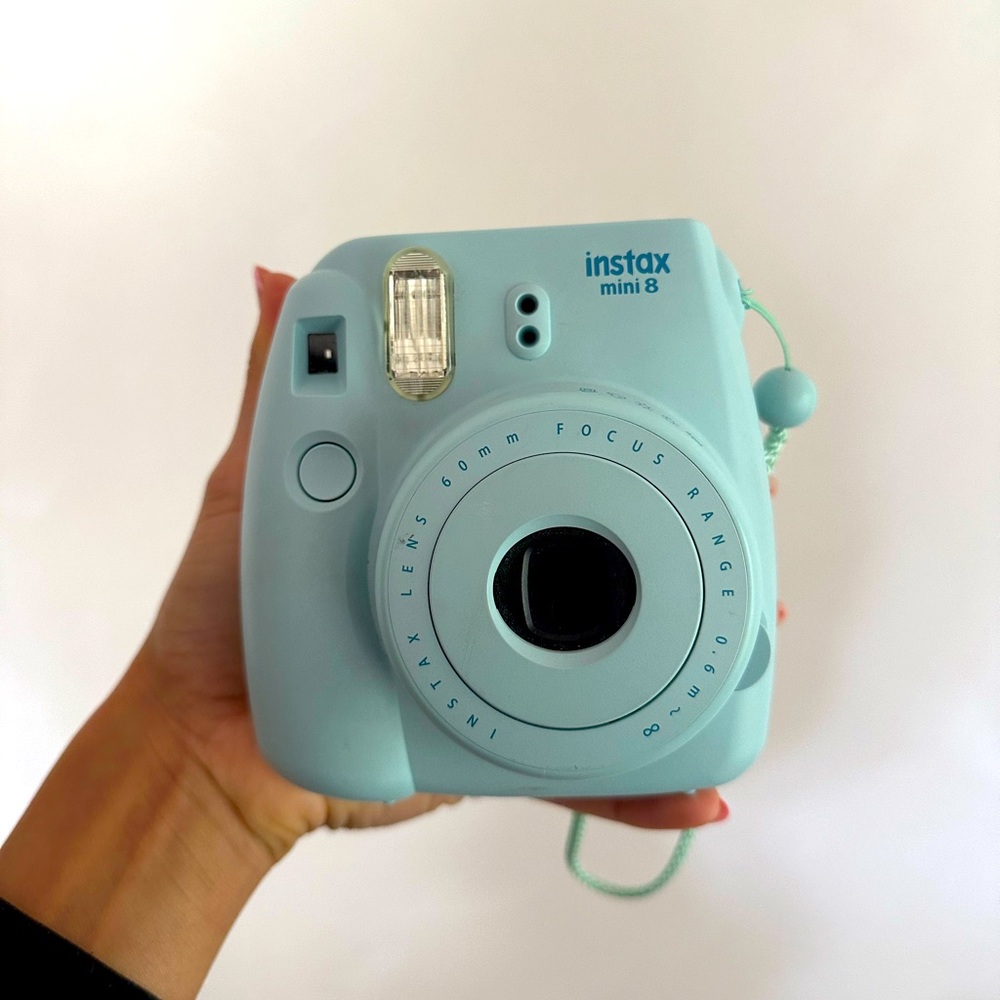 Blue Instax Mini 8 Polaroid Camera